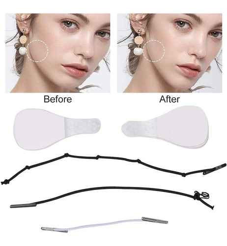 Parche De Estiramiento Facial Forma De V Transpirable 10pz F