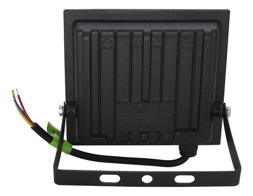 Kit 10 Holofote Refletor Led Eco Pro 100w C/ 3 Opções De Luz Carcaça Preto Luz Branco-quente