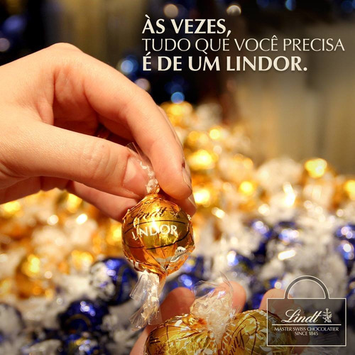 Bombom Sortido De Chocolate Suíço Lindt Lindor, 2 Caixas 75g