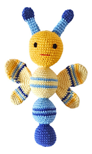 Sonajero Abejita  Amigurumi Tejido Crochet Agujas Ingeniosas