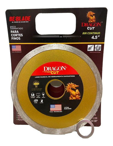 Disco De Corte Azulejo Rin Continuo 4-1/2 Dragon