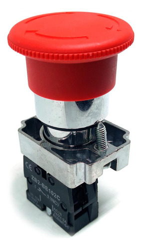 Botão Emergência Trava 22mm - Iec60947-5-1 - 240v - 3a