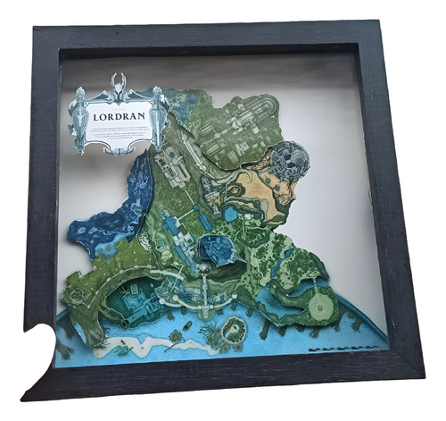 Cuadro 3d - Lordran - Dark Souls - Mapa