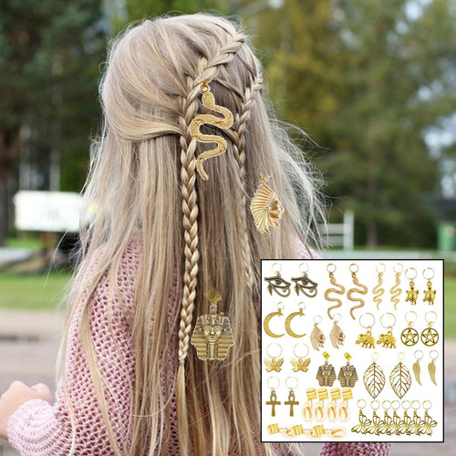 Juego De 40 Piezas De Joyería Trenzada Colgante Diy Rastas