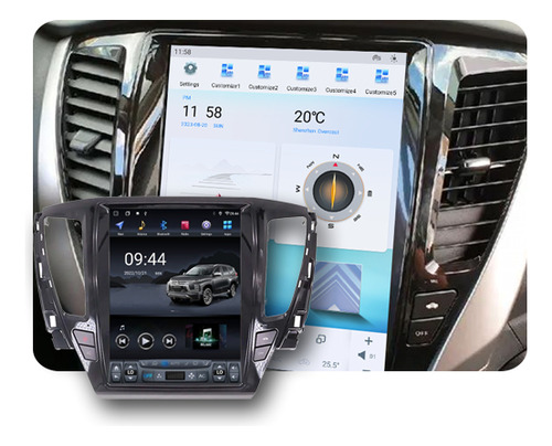 Multimídia Pajero Sport 2016 2017 2018 2019 2020 V2 Tesla 12