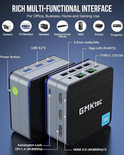 Mini Pc Gmktec G2 Plus Intel N150 12gb Ddr5 512 Ssd Win11