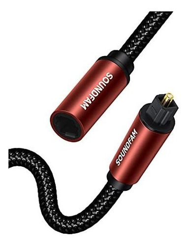 Cable De Extensión Óptico Soundfam Toslink De 3.3 Ft -negro