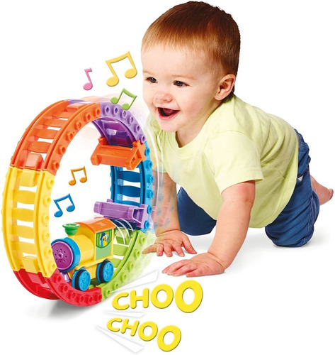 Imagen 5 de 5 de Tren Choo Choo Pista Locomotora Sonido Tomy 92110 Edu