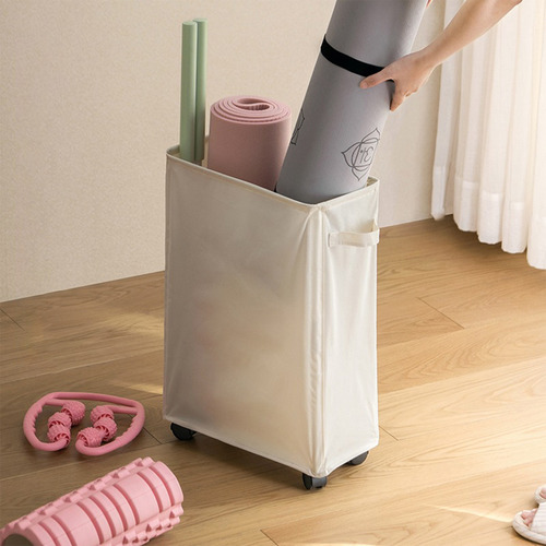 Cesto De Ropa Con Ruedas, Cesto De Ropa Enrollable Plegable
