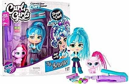 Muñeca 16 Cm Curligirls Jet Setter Con Mascota