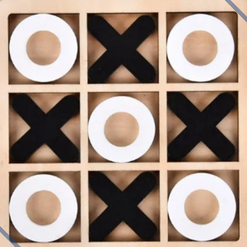 Tabuleiro Infantil De Jogo Da Velha Em Mdf Decorativo