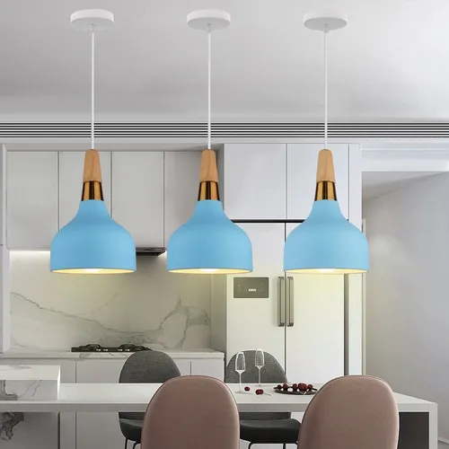 Lámpara De Colgante Nórdica Metal Luz De Techo E27 Ø15cm