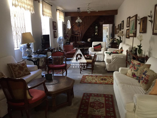 Imagem 1 de 29 de Maravilhosa Casa Em Rua Nobre Da Gávea, Com 5 Quartos, 3 Vagas, Jardim E Linda Área Externa! - 36910
