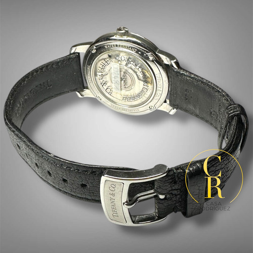 Reloj Tiffany & Co. Atlas Negro Plateado Plateado (Usado)