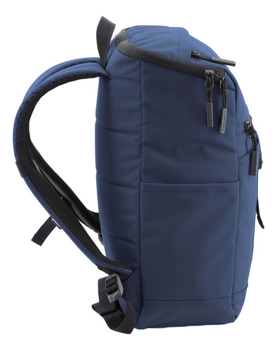 Mochila Discovery Shield Top Zip Para Computadora Laptop Azul 22 Lts Poliester Reciclado Diseño Elegante Funcional