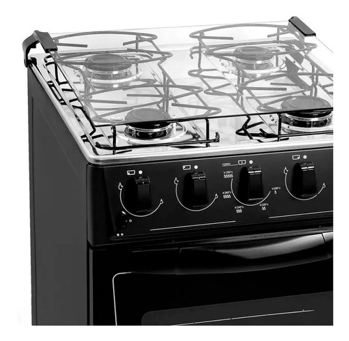 Cocina Punktal Supergas Negra Horno Luz Y Encendido 375 Dimm