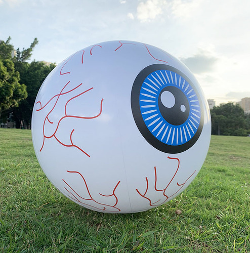 Mudança De Cor Do Globo Ocular Inflável Led Halloween De 16