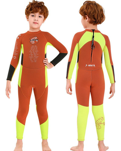 Traje De Neopreno Térmico Para Niños Traje De L Naranja