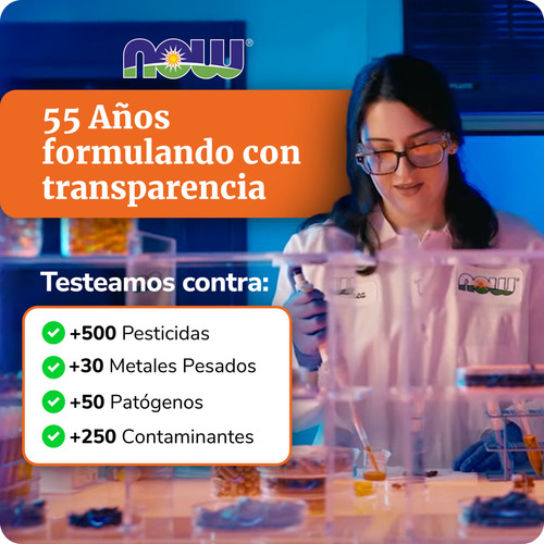 Now Foods Vitamina C-500 Sabor Naranja Poderoso Antioxidante 100 Tabletas Masticables