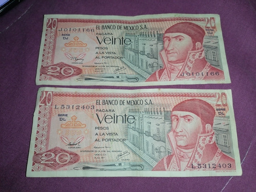 Billetes Veinte Pesos 