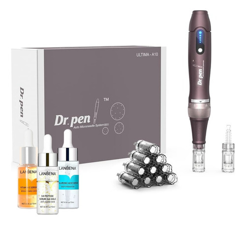 Derma Dr. Pen A10 Inalámbrico+10 Cartuchos Mixtos+kit Lanben