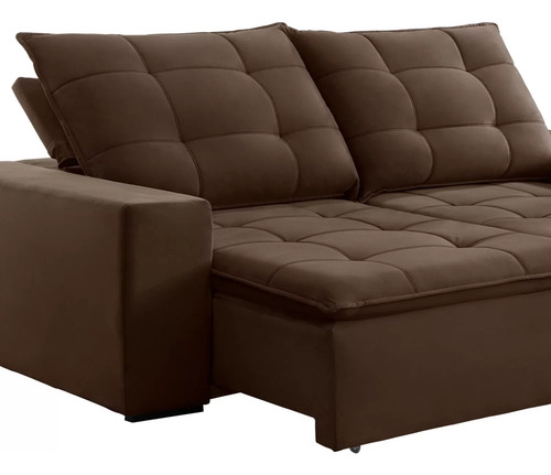 Sofá 4 Lugares Retrátil E Reclinável Super Pilow 250cm