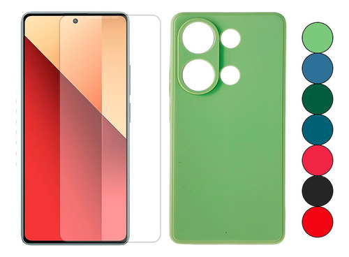 Funda Case Silicona Para Xiaomi Note 13 Pro 4g + Vidrio 9h