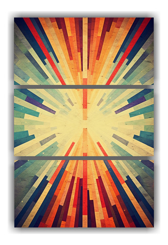 80x120cm Tríptico Fotografía Abstracto Líneas Geométrica