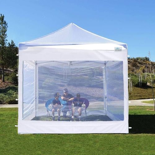 Tenda Gazebo Articulada Dobrável 3x3 Com Laterais Branca