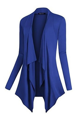 Coco Urbano Mujer Drape Frente Abierto Cardigan Manga C15gw