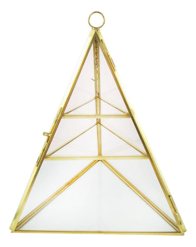 Vitrina De Anillo De Cristal Piramidal De 3 Niveles, Caja