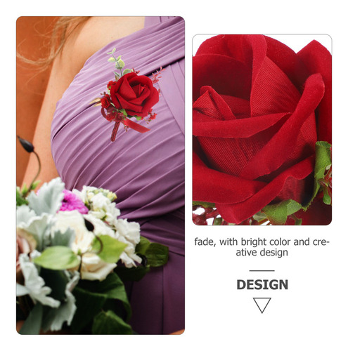 Ramillete De Boda Artificial Con Forma De Ojales Rosas Para