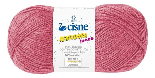 Lana Cisne Rendidora Jumbo Por Ovillo - 100gr Color Rosa Viejo 14033