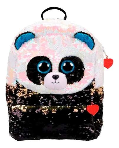 Mochila Infantil Ty Oso Bamboo Lentejuelas Ty95042 Febo