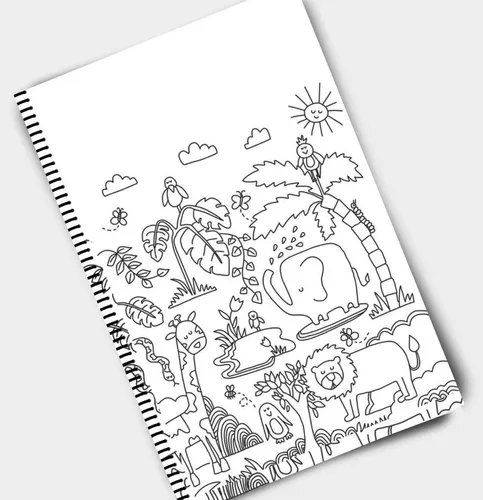 Caderno de Desenho Para Colorir Infantil 1uni - Impressões