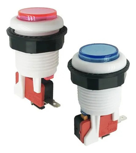 Botones Arcade Maquinita Bicolor Y Micros Zippy 20 Piezas