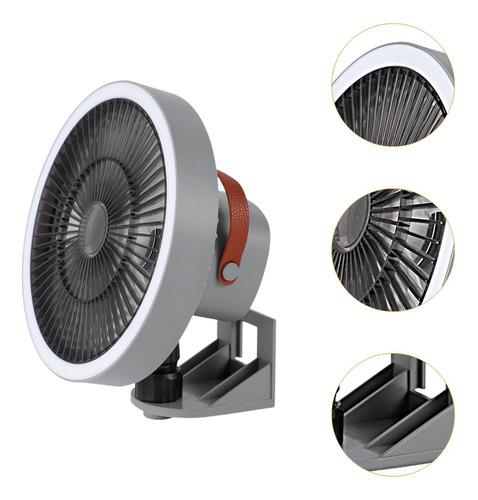 Ventilador Oscilante De Montaje En Pared Con Viento De Gris