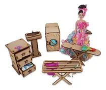 Comprar Set Lavadero Muebles Para Casita De Muñecas Fibrofacil 