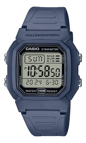 Relógio Casio Illuminator W-800h-2avcf Com Bateria De 10 Ano
