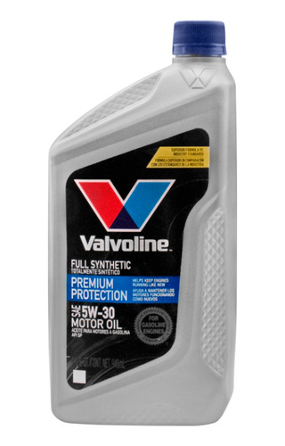 Aceite Motor Valvoline 5w30vlsint Premium Synthetic 946 Ml