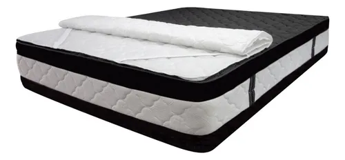 Protector Semidoble Acolchado Tipo Hotel 120x190 Cm Color Blanco