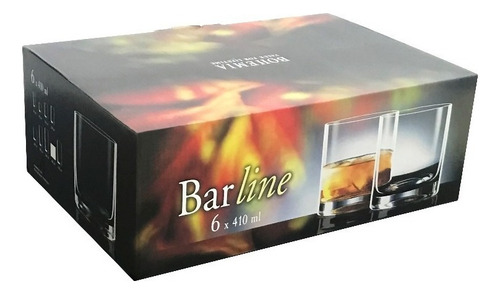 Jogo 12 Copos De Cristal Para Whisky 410ml Barline Bohemia Cor Não Aplica