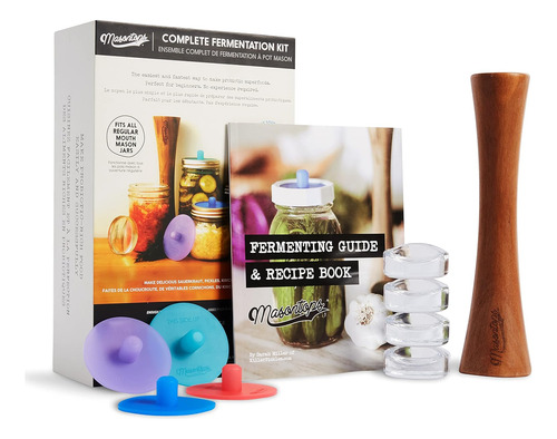 Kit De Fermentación Completo Para Frascos Mason: Tapas Y Cuc