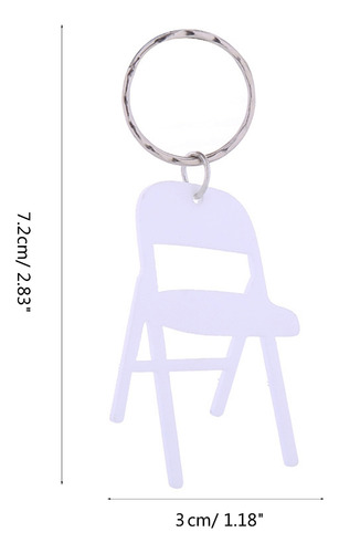 Llavero Plegable Con Forma De Minirespaldo Para Silla (bk)