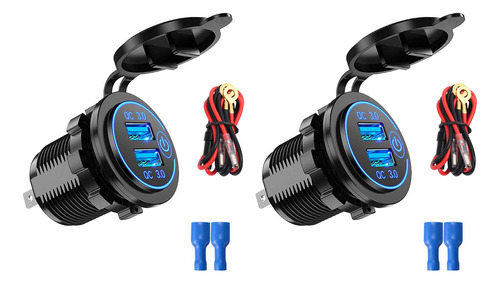 Cargador De Coche Quick Charge Qc3.0 Dual Usb, Enchufe Para