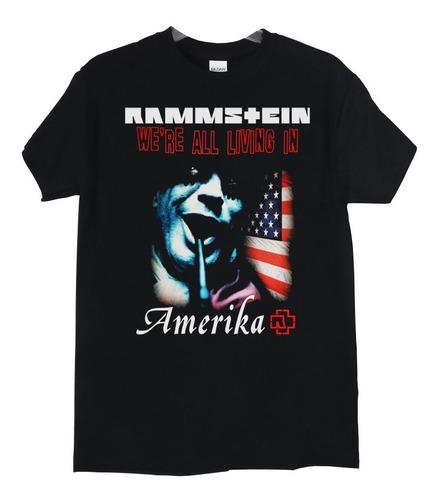 Polera Rammstein Were All Living In America Rock Abominatron