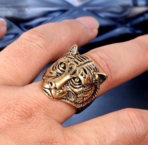 Anillo En Acero Quirúrgico Modelo Tigre Anillos Regalos Joya