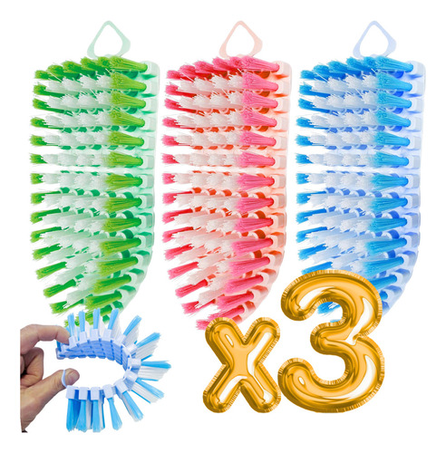 3 Cepillo Flexible Limpieza Esquina Fregadero Cocina Lavabo