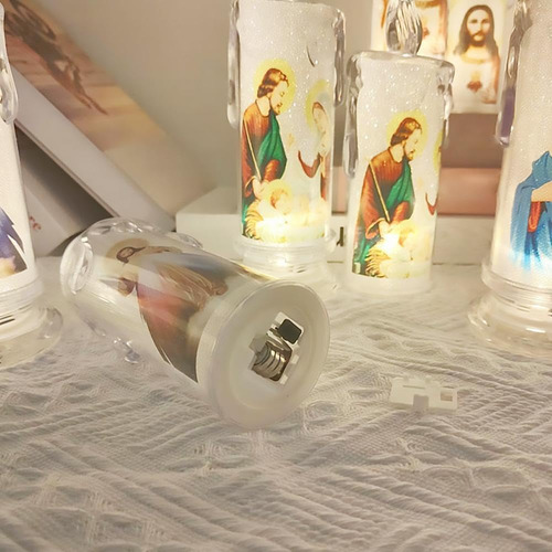 Velas Religiosas Sin Llama De Oración Led, Velas Católicas