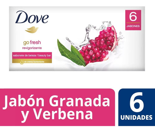 Jabón Dove De Tocador Pack X 6  Antibacterial Granada